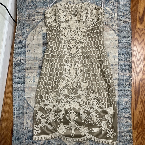 Sue Wong Strapless Embroidered Cocktail Dress - Picture 5 of 9